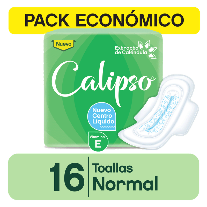 Toallas Femeninas CALIPSO Normal Con Gel 16u