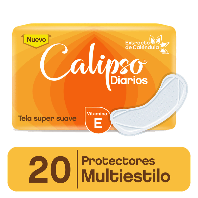 Protector Diarios CALIPSO Multiestilo Con Calendula 20u