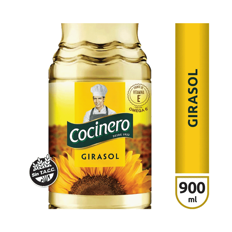 Aceite COCINERO Girasol Pet 900cc