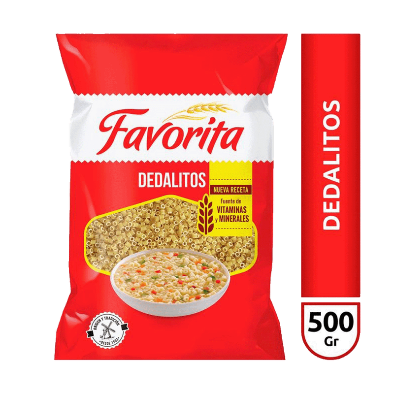 Fideos FAVORITA Dedalitos 500g