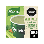 Sopa KNORR Vegetales Espinaca/Zanahoria/Apio 5u