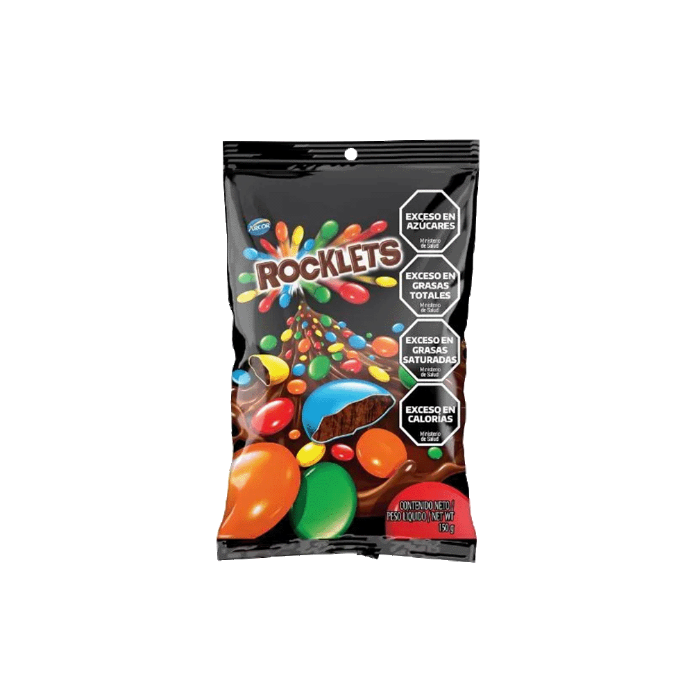 Chocolate C/Leche Confitado Rocklets 150 gr
