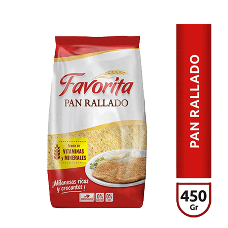 Pan Rallado FAVORITA Vitaminas y Minerales 450g