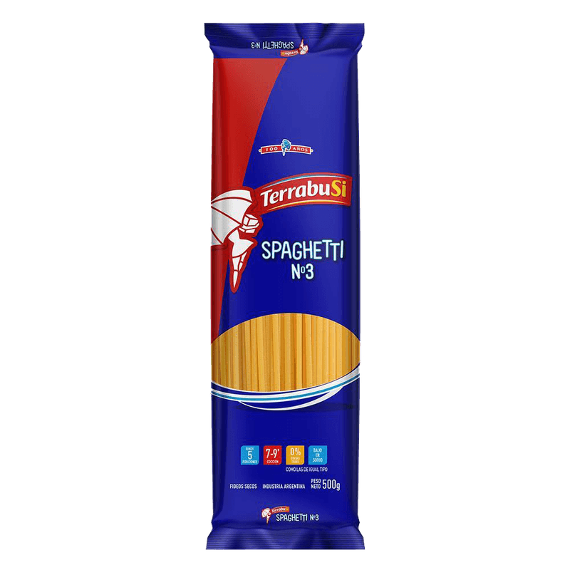 Fideos TERRABUSI Spaghetti N°3 500g