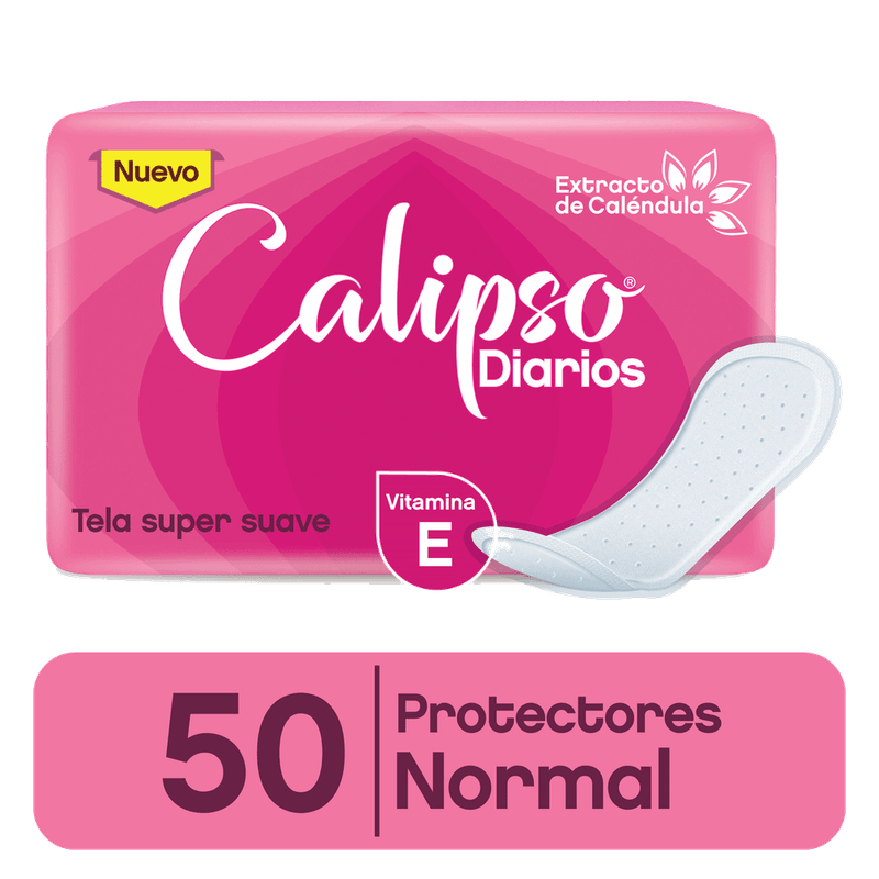 Protectores Diarios CALIPSO Normal Con Calendula 50u