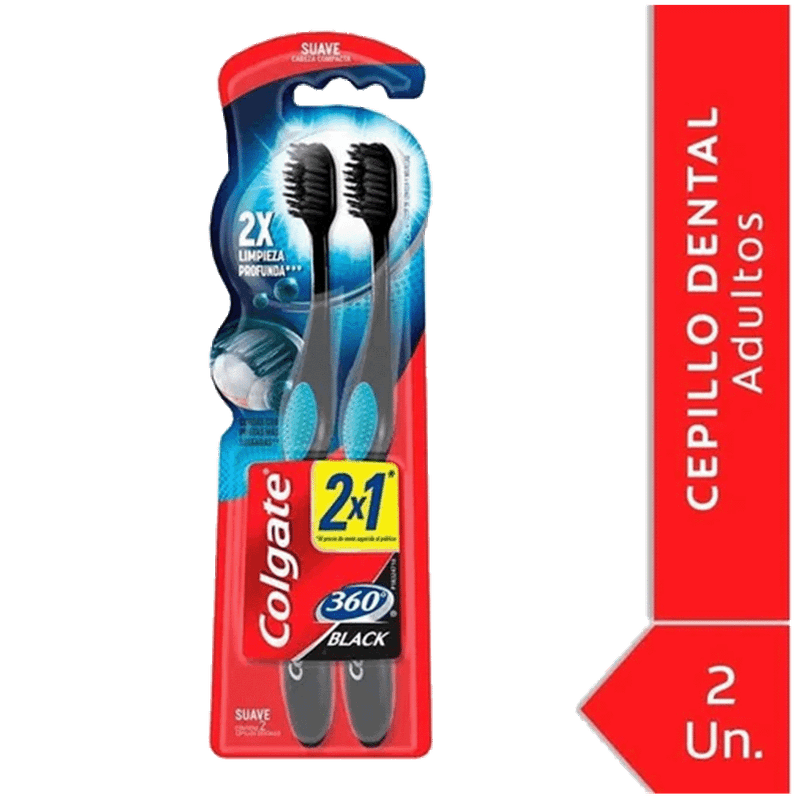 Cepillo Dientes COLGATE 360 Black 2x1 2u