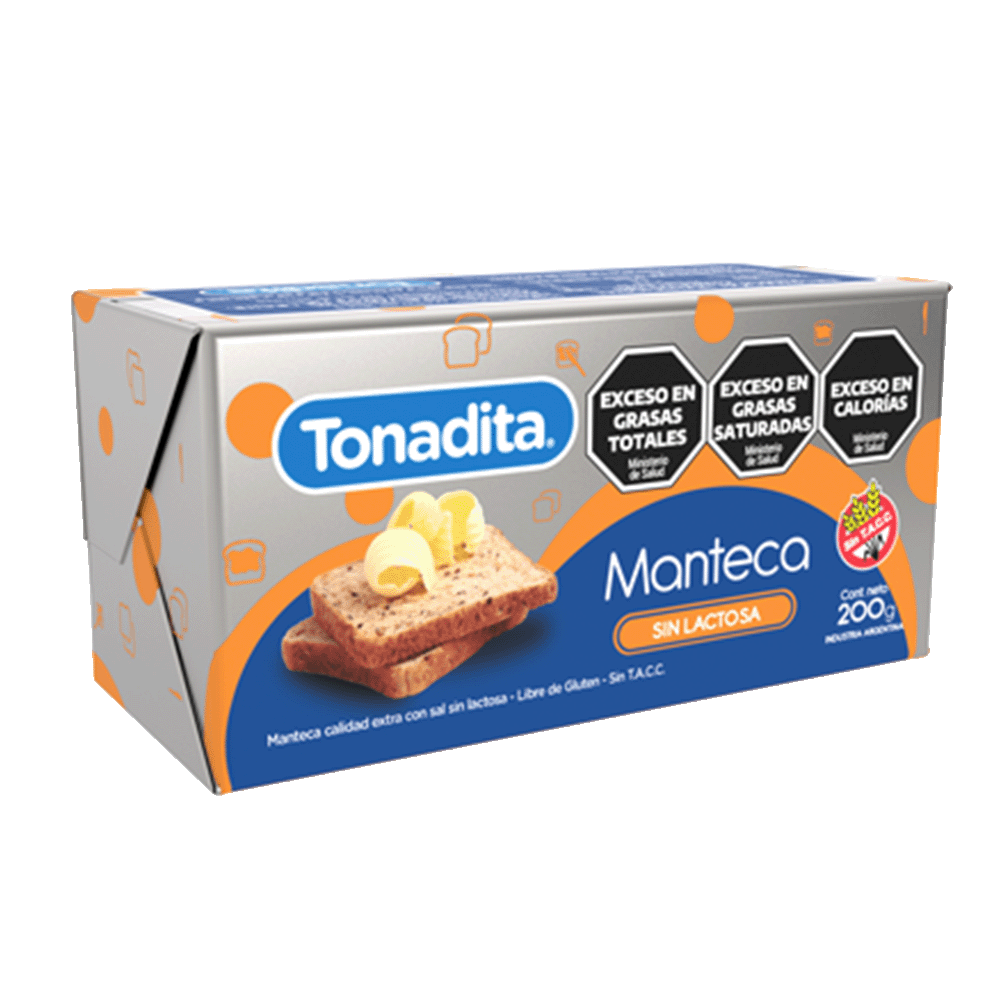 Manteca Tonadita sin Lactosa x 200 gr