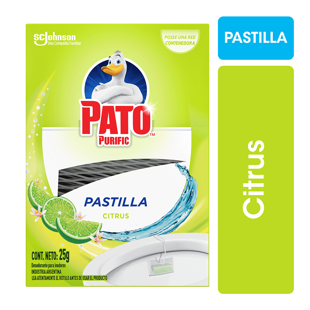 Limpiador Inodoro Pastillas Pato Citrus 25 Grs