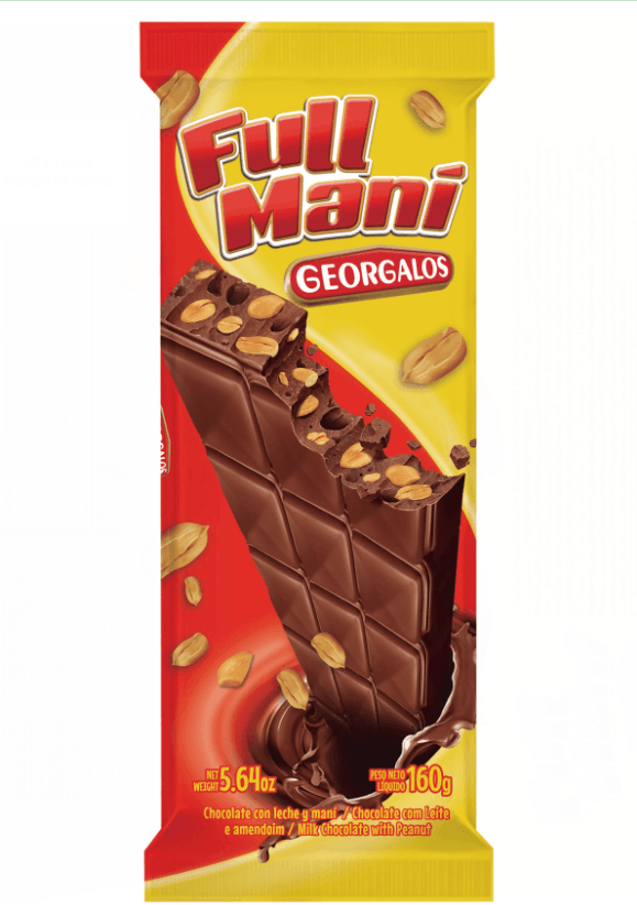 Chocolate C/Mani Georgalos Bar 160 Grm