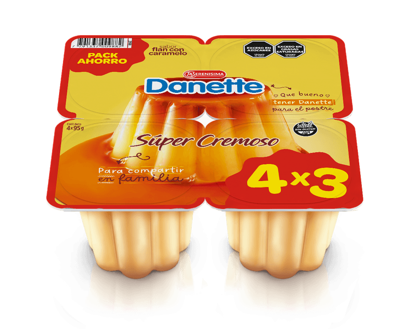 Flan DANETTE Con Caramelo 380g