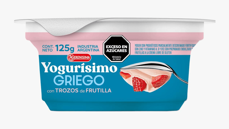 Yogur YOGURISIMO Griego Frutillas a la Crema 125g