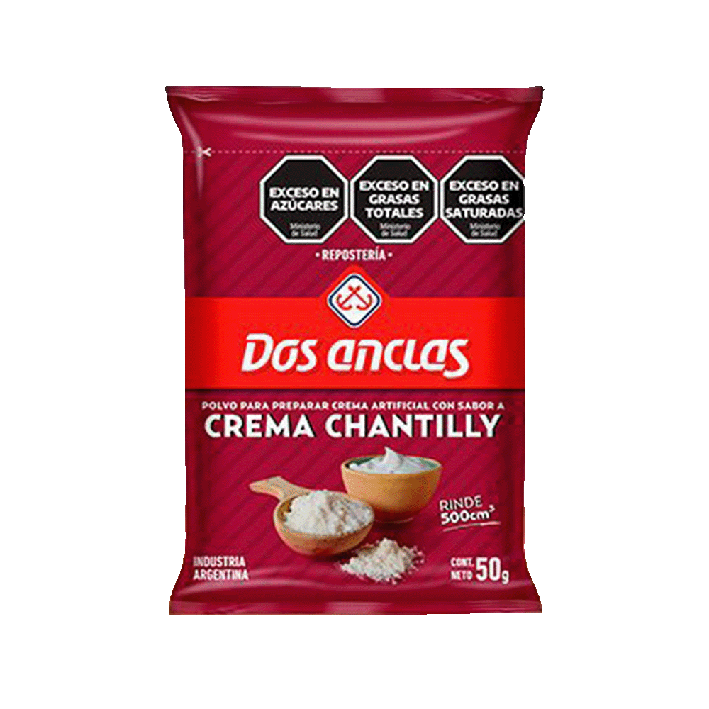 Polvo Ppreparar Crema Chantilly Dos Anclas x 50 gr