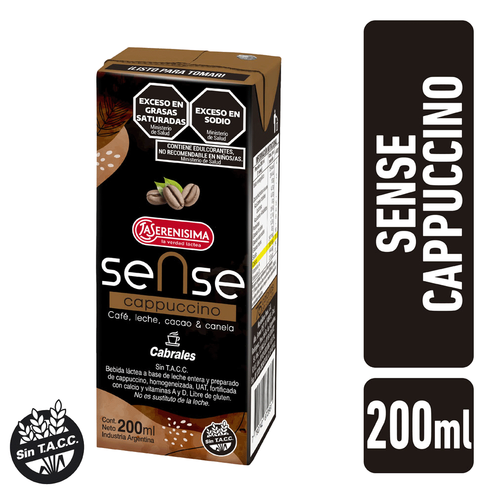 Bebida Lactea la Serenisima Sense x 200 ml. Cappuc