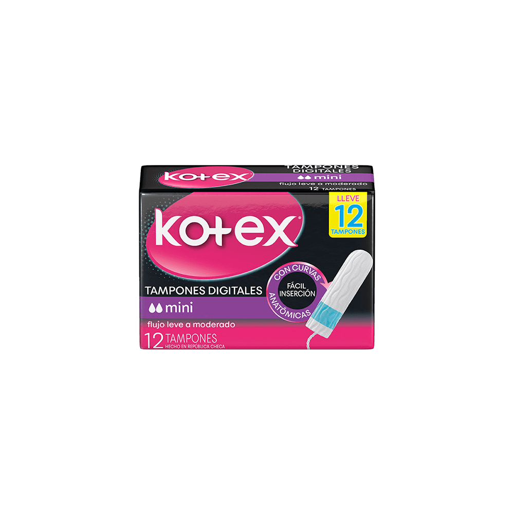 Tampones Kotex Digitales Mini 12u
