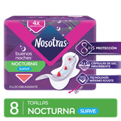 Toallas Femeninas NOSOTRAS Noches Algodon 8u