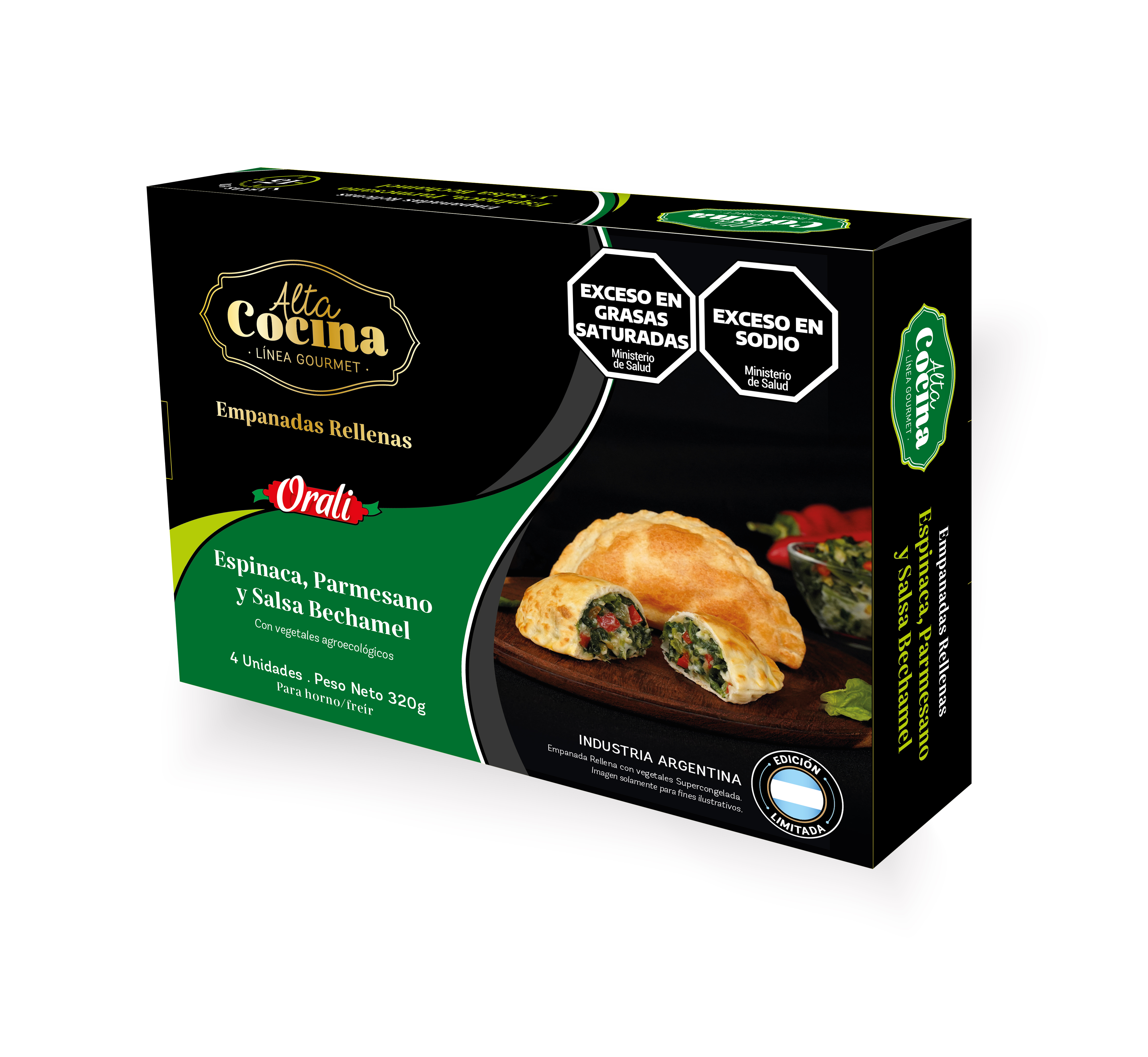 Empanadas ORALI Espinaca/Parmesano 4Uni 320g