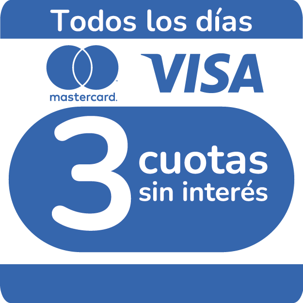 3 cuotas sin interés